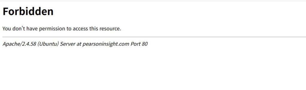 Apache 디렉토리 리스팅 비활성화 후 403 Forbidden 화면