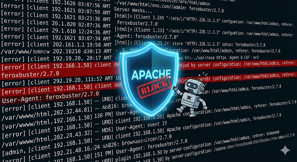 feroxbuster 공격 차단 Apache 접속 로그에서 발견한 feroxbuster User-Agent