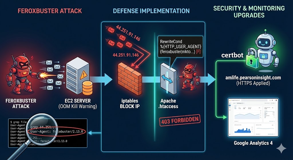 feroxbuster 공격 차단 htaccess 스캐너 User-Agent 차단 설정